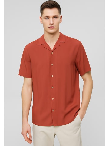 Eight2Nine Kurzärmliges Hemd mit Knopfleiste und Kragen in Braun