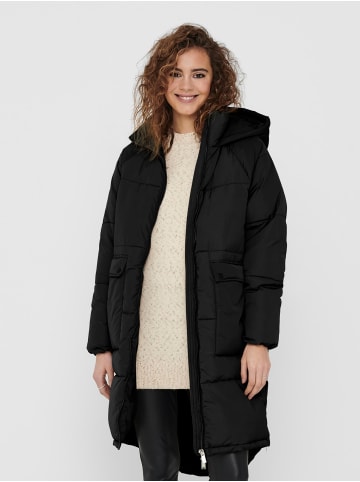 ONLY Winter Jacke Stepp Mantel mit Kapuze ONLGABI in Schwarz-2