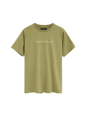 Polo Club T-Shirt ESTABLISHED MINIMAL TITLE VO in Blattgrün