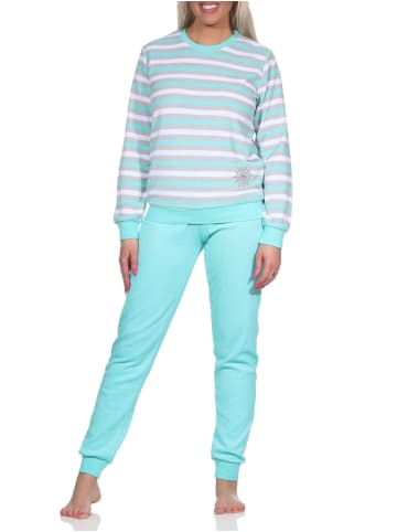NORMANN Frottee Schlafanzug lang Pyjama - 75041 in mint