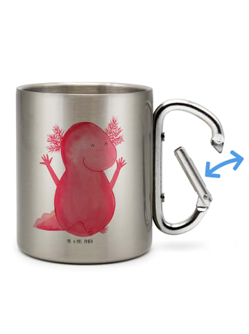 Mr. & Mrs. Panda Kaffeebecher Axolotl Hurra ohne Spruch in Silber