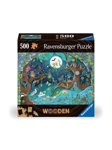 Ravensburger Puzzle 500 Teile WOODEN Puzzle - Fantasy Forest - Holzpuzzle für Erwachsene mit 500 Teilen Ab 14 Jahre in bunt