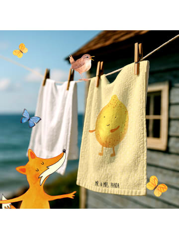 Mr. & Mrs. Panda Kinderhandtuch Beste Freunde Zitrone ohne Spruch in Gelb Pastell