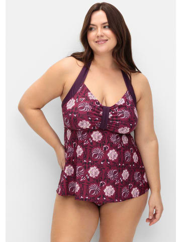 sheego by Joe Browns Tankini-Oberteil in beere-gemustert