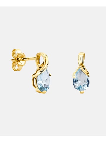 Diamant L'éternel Ohrringe aus 585 Gelbgold mit Topas