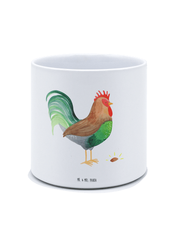 Mr. & Mrs. Panda Pflanzenkübel groß Hahn Korn ohne Spruch in Weiß