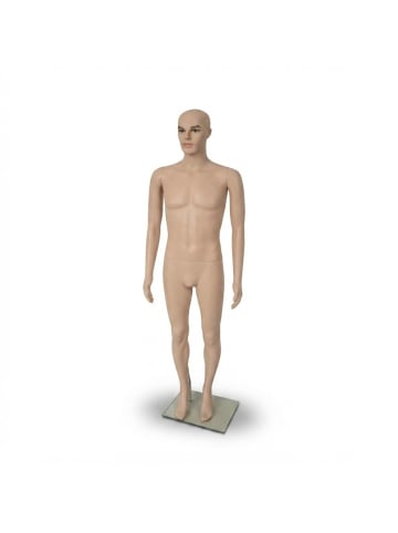 relaxdays Schaufensterpuppe in Beige - (B)42 x (H)185 x (T)30 cm