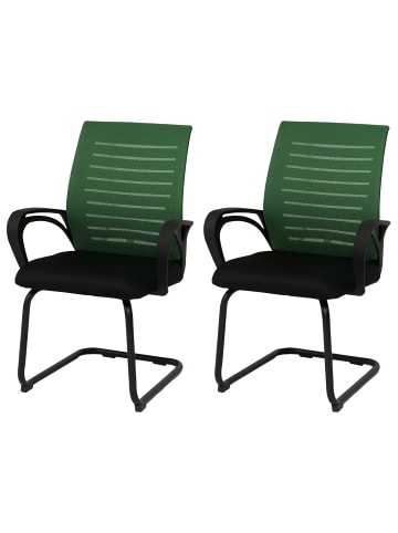 MCW 2er-Set Konferenzstuhl K51, Grün, Gestell schwarz