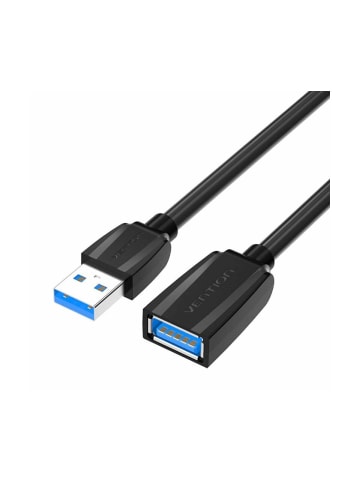 Wisam® Verlängerungskabel USB 3.0 Stecker auf USB Buchse 3m (Schwarz)