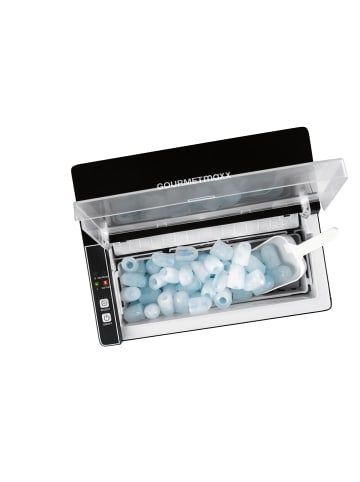 Gourmet Maxx Eiswürfelbereiter 150W schwarz inkl. Auffangbehälter & Eisschaufel Schwarz