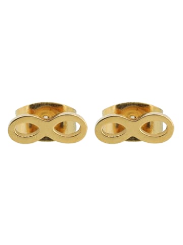 Adeliás Damen Ohrringe – Ohrstecker Unendlichkeitszeichen aus Edelstahl in gold