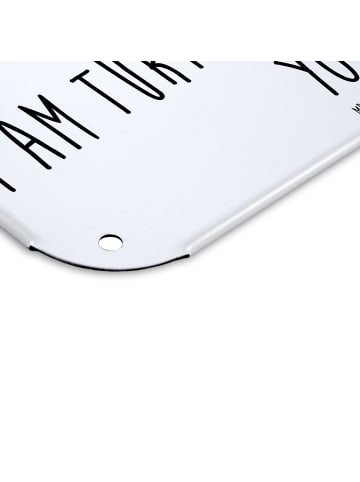 Mr. & Mrs. Panda Blechschild Mit Spruch Schildkröten Paar mit Sp... in Weiß