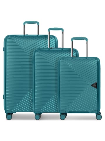 March15 Trading Gotthard Edition 4 Rollen Kofferset 3-teilig aqua metallic