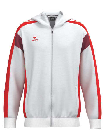 erima Herren Trainingsjacke mit Kapuze in weiß/rot
