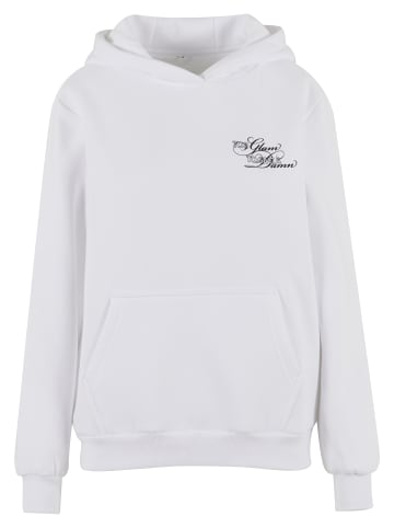 Mister Tee Mister Tee Give A Damn Ladies Fluffy Hoody in white