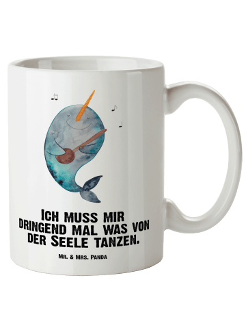 Mr. & Mrs. Panda XL Tasse Narwal Gitarre mit Spruch in Weiß