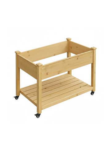 relaxdays Hochbeet in Natur - (B)105 x (H)84 x (T)56,5 cm
