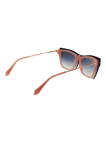 Ana Hickmann Damen Brillenfassung mit Sonnenbrillen-Clip Rechteck Rose