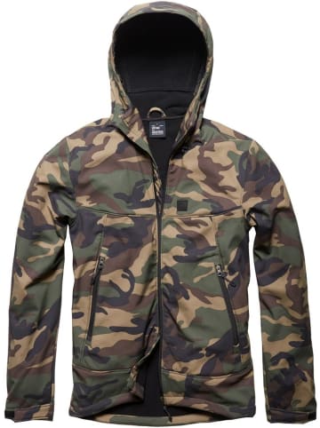 Vintage Industries Softshelljacke in Camouflage