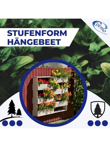 Coemo Vertikalbeet Riga Kräuterbeet Holz 6 Regale in Grau