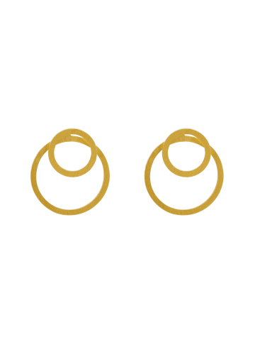 Steel_Art Ohrstecker Circle Ewiger Kreis goldfarben in goldfarben