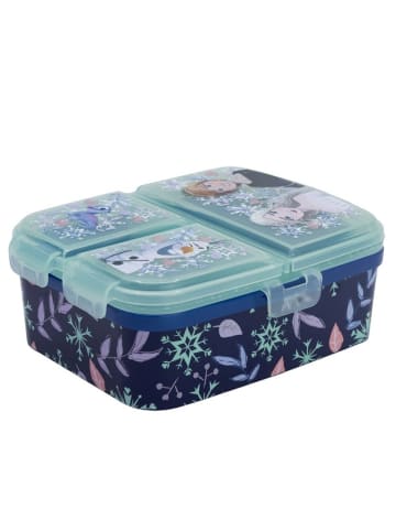 Disney Disney Frozen Kinder Brotdose XL – Lunchbox mit 3 Fächern & tollem in Blau