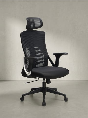 KADIMA DESIGN Bürostuhl mit Mesh-Bezug, Ergonomisch, Lordose & Kopfstütze, Büro