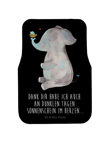 Mr. & Mrs. Panda Fahrer Autofußmatte Elefant Biene mit Spruch in Schwarz