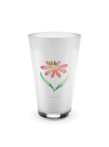 Mr. & Mrs. Panda Latte Macchiato Glas Hummel Blume ohne Spruch in Transparent
