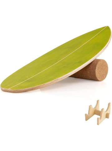 COSTWAY Surfin Balance Board aus Birkenholz in Grün