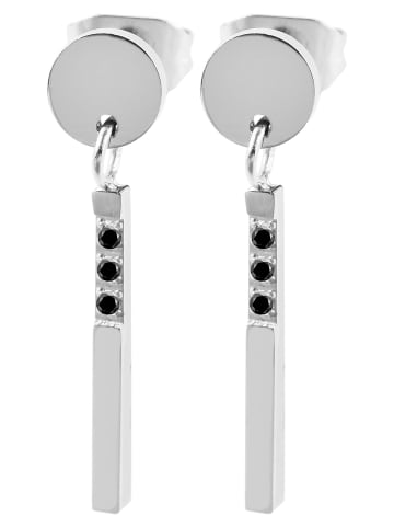 Adeliás Damen Anhänger – Anhänger aus Edelstahl mit Strass Steinchen in silber