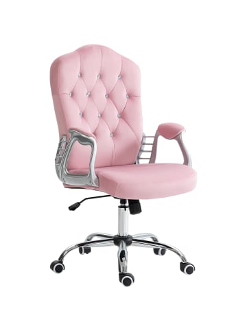 Vinsetto Bürostuhl-61L x 61B x 104-114H cm-Rosa