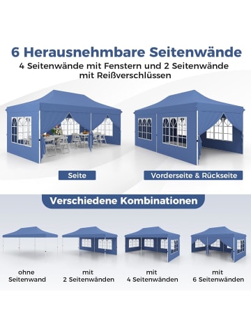 COSTWAY Pavillon 3x6m in Blau