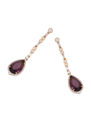 NAEMI Women Earrings in Rose Gold Purple