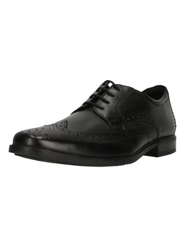 Clarks Schnürschuhe Howard Wing Black Leather in 1216 Black Leather