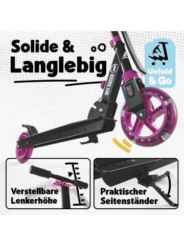 Apollo LED City Roller mit Federung " Scooter Skyracer " in mehrfarbig