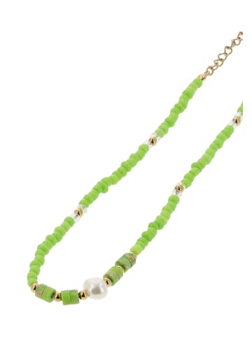 IZIA Women Bracalet With Lobster Clasp in Light Green White