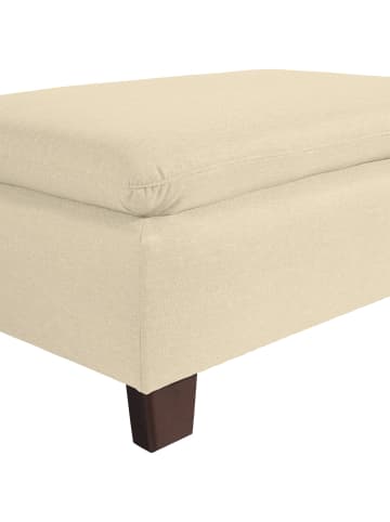 58 aufm Kessel POLSTERHOCKER Kaylil Flachgewebe beige