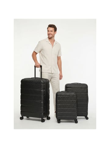 Franky Munich 4.0 4 Rollen Kofferset 3-teilig mit Dehnfalte black dull