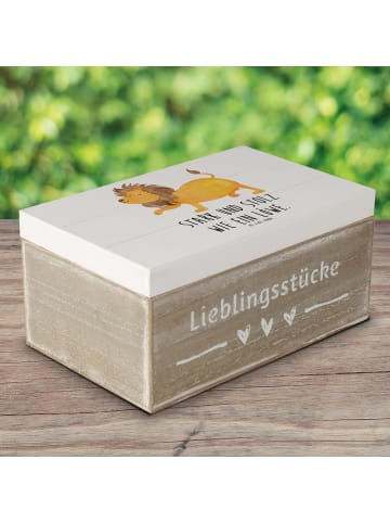 Mr. & Mrs. Panda Dekokiste Sternzeichen Löwe mit Spruch in Weiß
