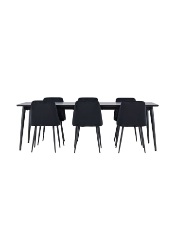 ebuy24 Essgruppe Ellis Schwarz 85 x 230 cm