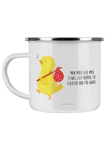 Mr. & Mrs. Panda Emaille Tasse Küken Wander mit Spruch in Weiß