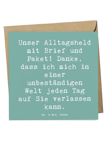 Mr. & Mrs. Panda Gutscheinkarte Spruch Briefe & Pakete mit Spruch in Meeresbrise
