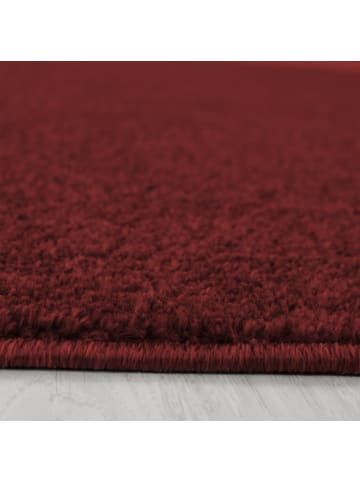 KADIMA DESIGN Teppich Kurzflor Uni Polypropylen Wohnzimmer in Rot