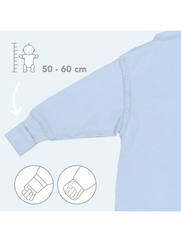 Schlummersack Schlafsack mit Füßen und umklappbaren Bündchen, 3.5 TOG in Blue Ice