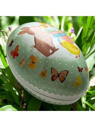 Mr. & Mrs. Panda Befüllbares Osterei Hase Küken mit Spruch in Weiß