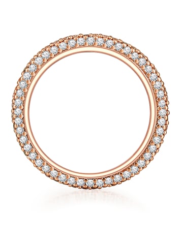 Lulu & Jane Ring aus Messing mit Zirkonia in roségold