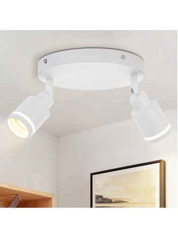 ZMH Deckenleuchte in Weiß 2-flammige GU10 Moderne Metall