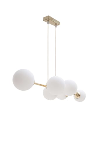 Licht-Erlebnisse Pendelleuchte (B)12 x (L)100 x (T)95 cm in Gold WeißGold Weiß