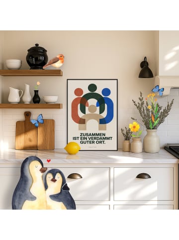 Print Formen harmonisch Design mit Spruch in Weiß
